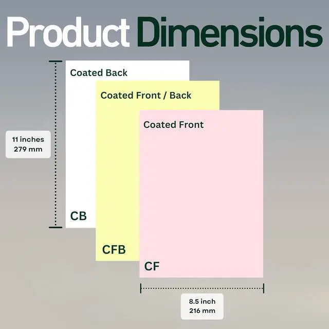 Alt view image 3 of 7 - 3 Part Reverse Carbonless NCR Paper (5900), 8 Reams, 8.5" x 11" Collated Paper, 1336 Sets, 4008 Sheets, 92 Bright, CF Pink/CFB Canary/CB White - Ideal for Laser & Digital Printers