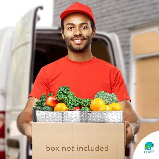 Alt view image 6 of 7 - Foil Insulated Box Liners, 8 x 8 x 8 Inches. 50 Pack Thermal Box Liners for Frozen Food. Leakproof Insulated Shipping Bags for Food. Self-Seal Thermal Insulation Bag with Gusseted Bottom