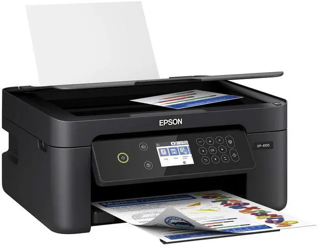 Alt view image 4 of 5 - Expression Home XP-4105 Wireless All-in-One Color Inkjet Printer, Black - Print Copy Scan - 10.0 ppm, 5760 x 1440 dpi, 2.4" LCD, Auto 2-Sided Printing, Voice Activated, DAODYANG Printer_Cable