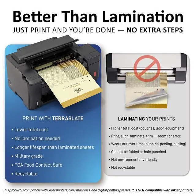 Alt view image 5 of 6 - Waterproof Paper, Rip-Proof Colored Paper, Ivory, 50 Sheets, 10 Mil (120 lb Cover), 8.5 x 14, Laser Printer and Copy Machine Compatible