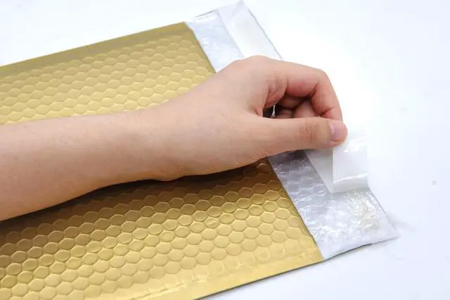 Alt view image 3 of 5 - ProLine Matte Metallic Gold Bubble Padded Mailers Extra Wide #0 6x10 Inch Self Seal Padded Envelopes (500)