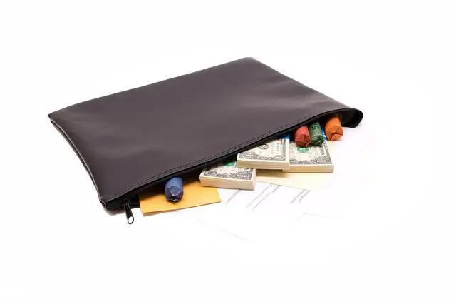 Main image of Carousel Checks Inc. Zipper Bank Deposit Bag, 12 by 16 Inches, Black, Pack of 25
