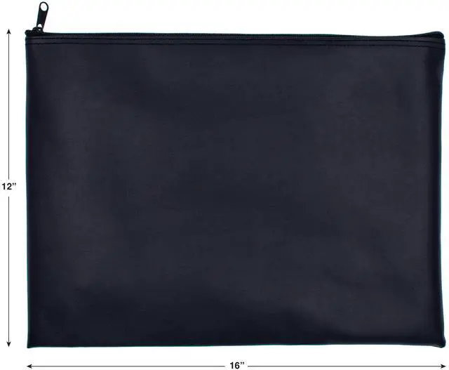 Alt view image 2 of 5 - Carousel Checks Inc. Zipper Bank Deposit Bag, 12 by 16 Inches, Black, Pack of 25