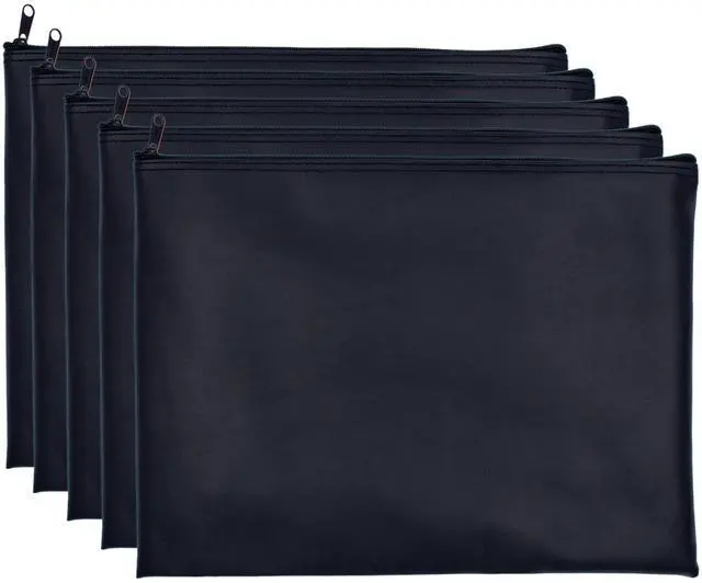 Alt view image 3 of 5 - Carousel Checks Inc. Zipper Bank Deposit Bag, 12 by 16 Inches, Black, Pack of 25