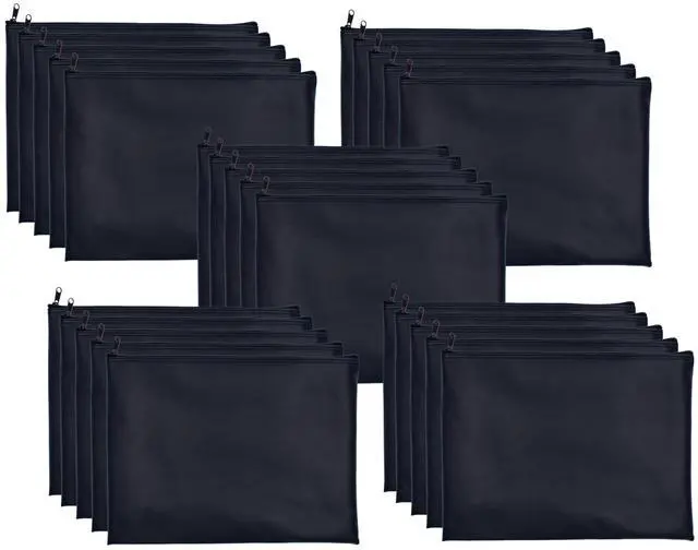 Alt view image 5 of 5 - Carousel Checks Inc. Zipper Bank Deposit Bag, 12 by 16 Inches, Black, Pack of 25