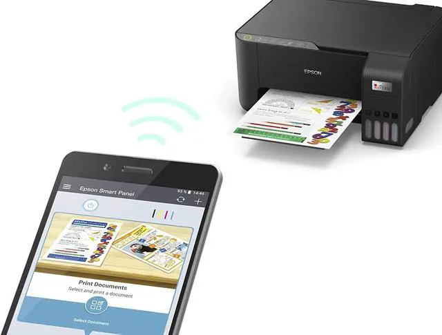 Alt view image 4 of 6 - EcoTank L3250 A4 Wi-Fi All-in-One Ink Tank Printer with Scan, Copy - Black, Medium