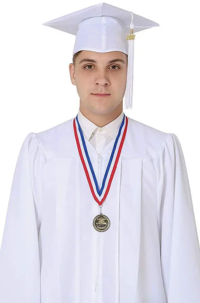 Alt view image 2 of 2 - Graduation Medallion, Graduation Award Medal with Neck Ribbon, Copper (Zinc Alloy)