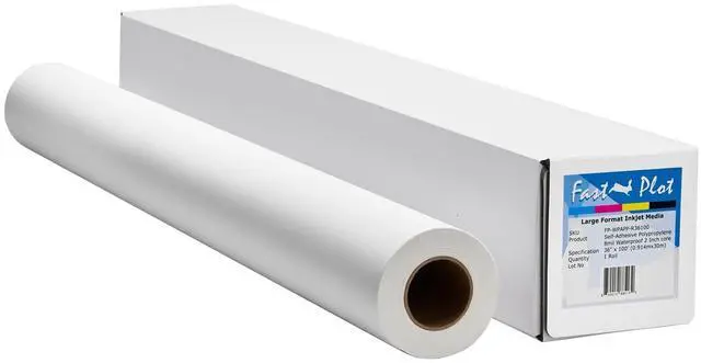 Main image of Self Adhesive Polypropylene Banner 8 mil WP - 36inch x 100ft Roll - 2inch core