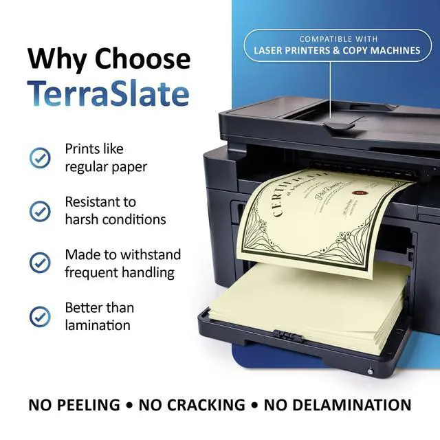 Alt view image 4 of 6 - Waterproof Paper, Rip-Proof Colored Paper, Ivory, 50 Sheets, 10 Mil (120 lb Cover), 8.5 x 14, Laser Printer and Copy Machine Compatible