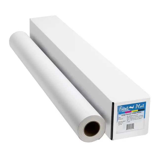 Alt view image 2 of 7 - Self Adhesive Polypropylene Banner 8 mil WP - 36inch x 100ft Roll - 2inch core