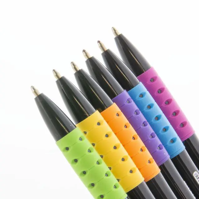 Alt view image 4 of 6 - Spyder Retractable FUSE Tech Pens, Grip, Black Ink, 144-Case | Spyder retractable FUSE Tech ballpoint pens, color barrels, cushion grip, 1.0 mm medium, pocket clip