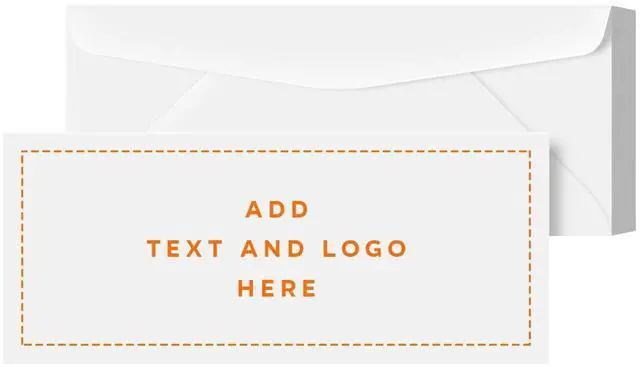 Main image of Customize Your #10 Regular Business Envelopes - Upload Your Full Color Logo and Info/Return Address - Custom Printing - We Will Professionally Print Your White Envelopes - 1000 Envelopes per Pack