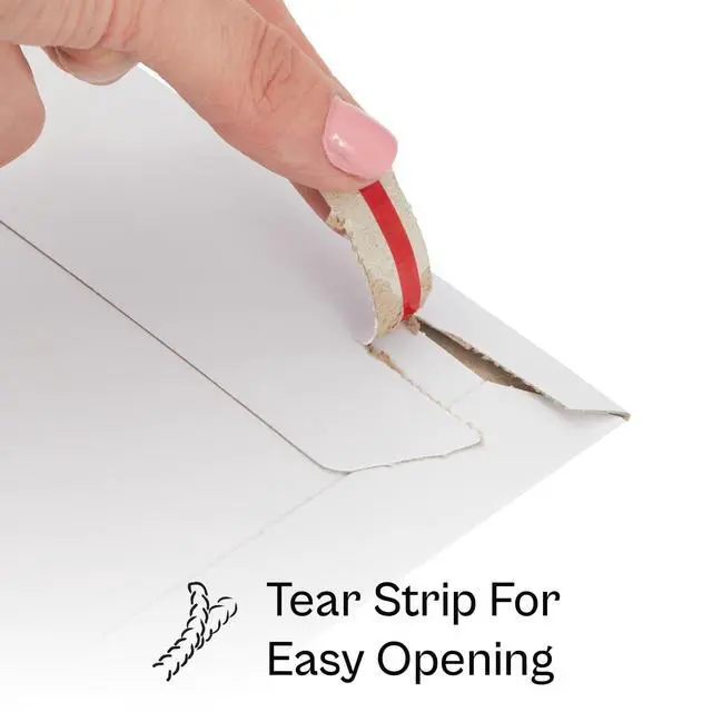 Alt view image 4 of 5 - PSBM 100 PCS 13 x 18 Inch White Rigid Photo Mailers, Cardboard Shipping Envelopes, Mailers for Shipping Photos, CDs, Documents, Catalogue, Or Any Flat Object