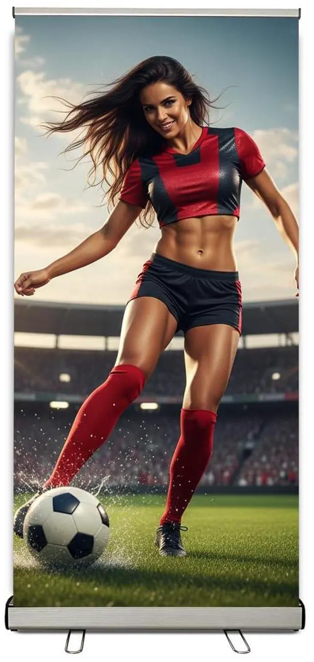 Main image of 3 UNITS Heavy-Duty Retractable Banner Stand 33.5"x80" with Padded Canvas Bag and Box (Stand ONLY)