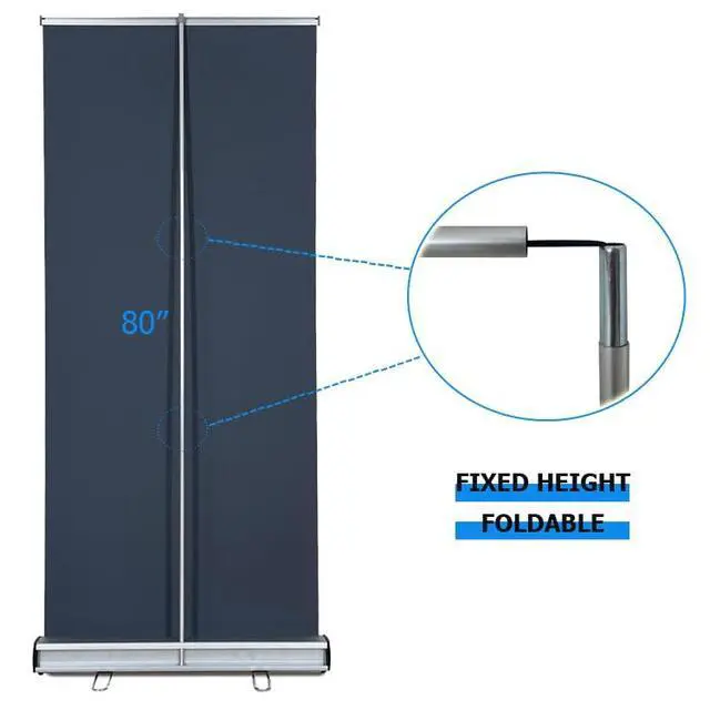 Alt view image 3 of 5 - 3 UNITS Heavy-Duty Retractable Banner Stand 33.5"x80" with Padded Canvas Bag and Box (Stand ONLY)