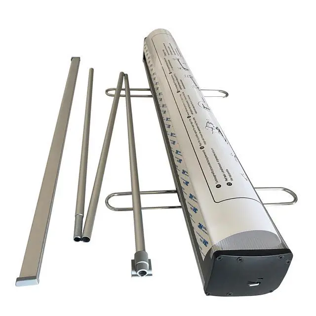 Alt view image 2 of 5 - 3 UNITS Heavy-Duty Retractable Banner Stand 33.5"x80" with Padded Canvas Bag and Box (Stand ONLY)
