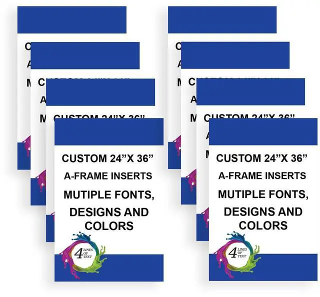 Main image of Custom Full Panel/A-Frame 24x36 Coroplast Signs. Personalize Your Message for Your Specific Need. Fits All 24x36 A-Frames. (8)