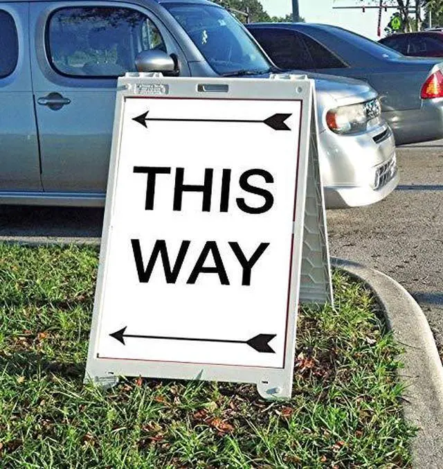 Alt view image 2 of 4 - Custom Full Panel/A-Frame 24x36 Coroplast Signs. Personalize Your Message for Your Specific Need. Fits All 24x36 A-Frames. (8)