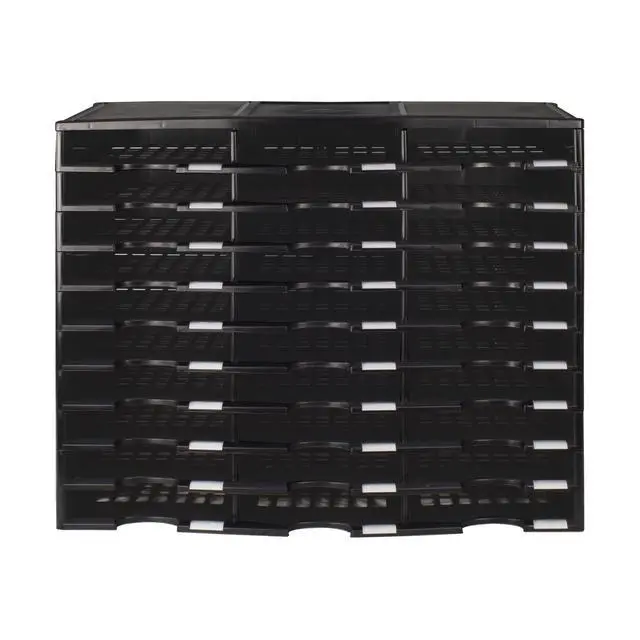 Alt view image 2 of 7 - Modular 30-Compartment Literature Organizer, Black