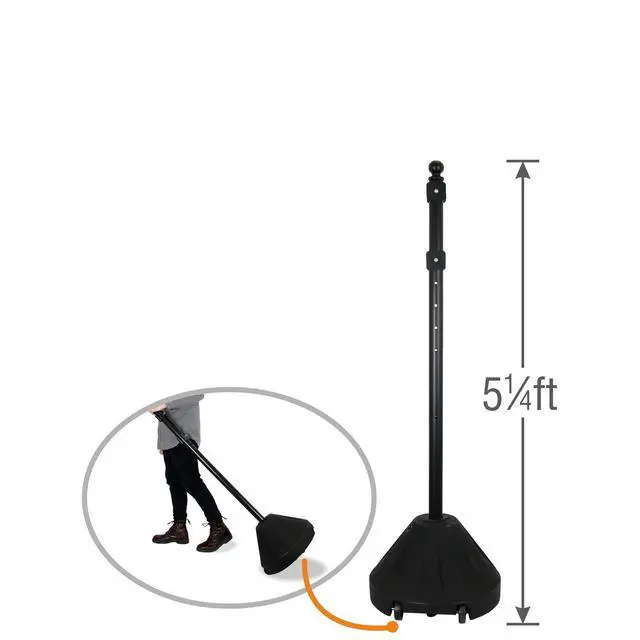 Alt view image 6 of 7 - Portable Sign Post with 4.5 Feet Pole and 1.5 Feet Diameter Base, Made in USA