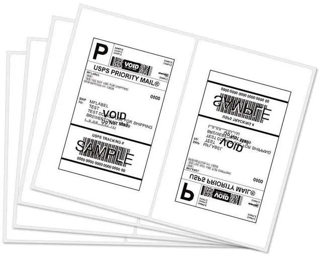 Main image of Direct Thermal Labels,Half Sheet Self Adhesive Shipping Labels for Laser & Inkjet Printers, White (4000 Labels)