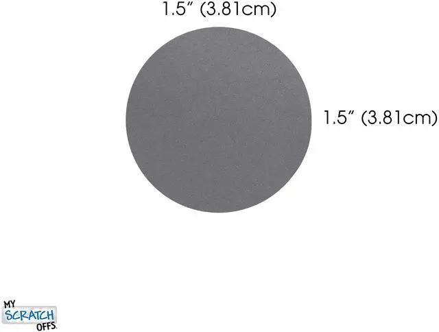 Alt view image 3 of 4 - 1.5 in Silver Round Scratch-Off Stickers, 5000 Pack | Ideal for gender reveals, baby showers, wedding games, invitations, raffle tickets, classroom rewards, business campaigns