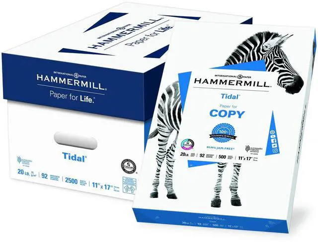 Main image of Printer Paper, 20 lb Tidal Copy Paper, 11 x 17-92 Bright, Made in the USA, 162024C - 5 Ream (2,500 Sheets)
