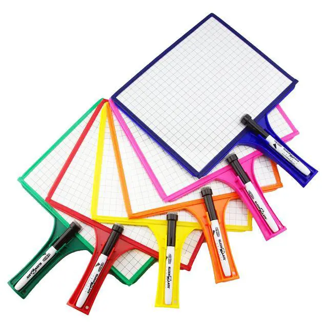 Alt view image 3 of 7 - (24) 2-Sided Customizable Whiteboard w/Clear Dry Erase Sleeve for Interchangeable Templates and Graphic Organizers-Bonus 24 Microfiber Cloths w/Bookbinder Rings and 24 Markers