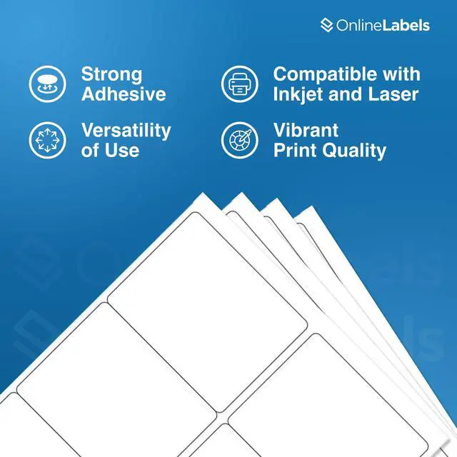 Alt view image 5 of 7 - 4 x 3 Rectangle Mailing Labels - Permanent, White Matte - Shipping, Wine, Product - Pack of 6,000-1,000 Sheets - Inkjet/Laser Printers