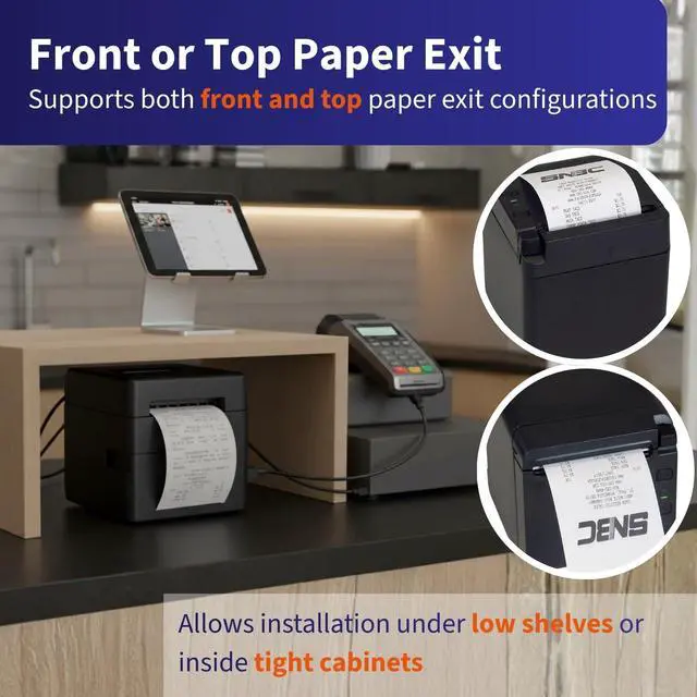 Alt view image 7 of 7 - BTP-S80 Receipt Printer with Auto Cutter, 250 mm/s Printing Wireless POS Printer | Windows Driver and iOS/Android/Linux SDK | 80mm Thermal Receipt Printer for Everyday Business (USB, Bluetooth)