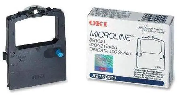 Main image of Value Pack of 12 Okidata Black Nylon Ribbon for Microline 320/321 Printers -5/6-Inch x 2 Yards