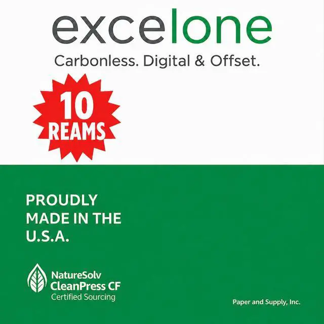 Alt view image 5 of 7 - 232045 Excel One Carbonless Paper, 8.5 x 11-3 part Straight/Forwward (Bright White/Canary/Pink), 1670 Sets, 5010 Sheets, 10 Reams (Full Case) (10 Reams, 1670 Sets)