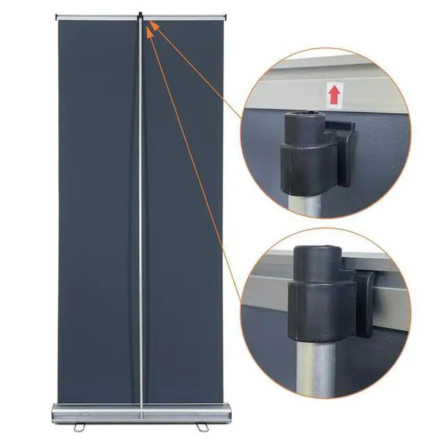 Alt view image 4 of 7 - Retractable Banner Stand 33.5"x80" Lightweight Plastic Base Roll Up Display with Carry Bag Quick Setup Portable Stand for Trade Shows, Events & Retail Displays (Stand Only) (3 UNITS)