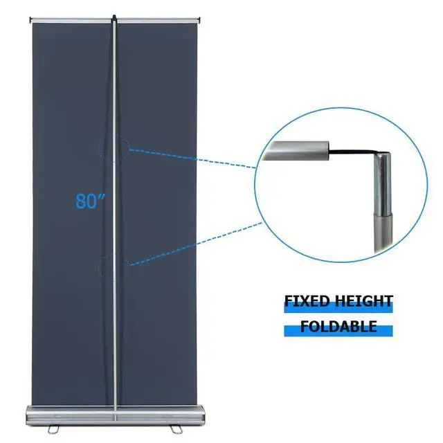 Alt view image 2 of 7 - Retractable Banner Stand 33.5"x80" Lightweight Plastic Base Roll Up Display with Carry Bag Quick Setup Portable Stand for Trade Shows, Events & Retail Displays (Stand Only) (3 UNITS)
