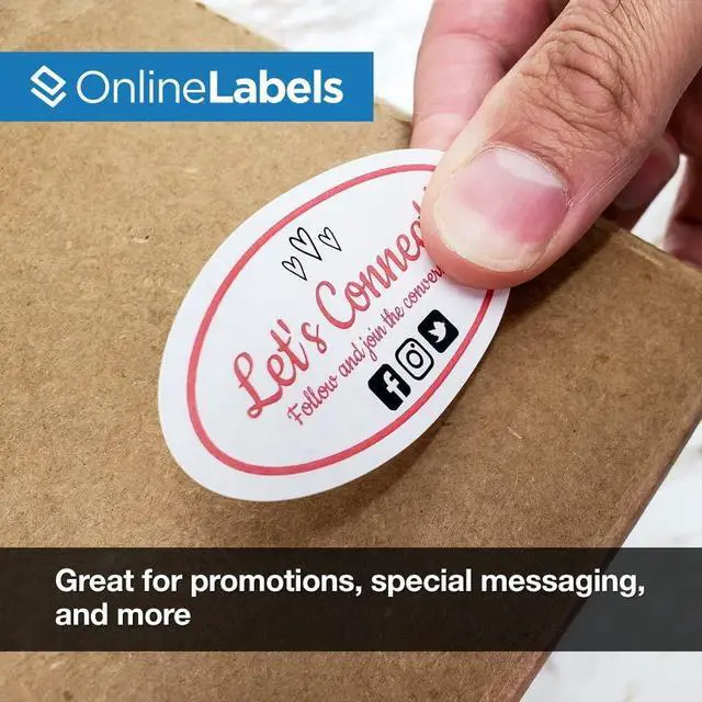 Alt view image 6 of 6 - 2.5 x 1.5 Oval Labels - Permanent, White Matte - Address, Organization, Packaging Labels - Pack of 18,000 Labels, 1,000 Sheets - Inkjet/Laser Printers