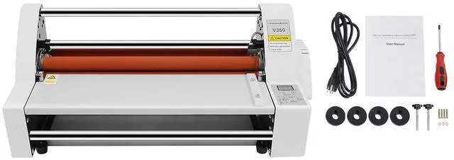 Main image of 13.78" Thermal Laminator Machine, 4-Roller Hot Cold Roll Laminator for A3/A4/A6, Digital Temperature Control, Avoid Misfed Paper Jams, for Office School Document Photo Laminating (C-51)