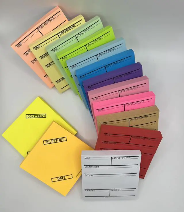 Alt view image 2 of 7 - Pull Planning Last Planner Lean Construction Multi-Color Sticky Note Pad Tags Trade Partners Subcontractors (26 Pads)