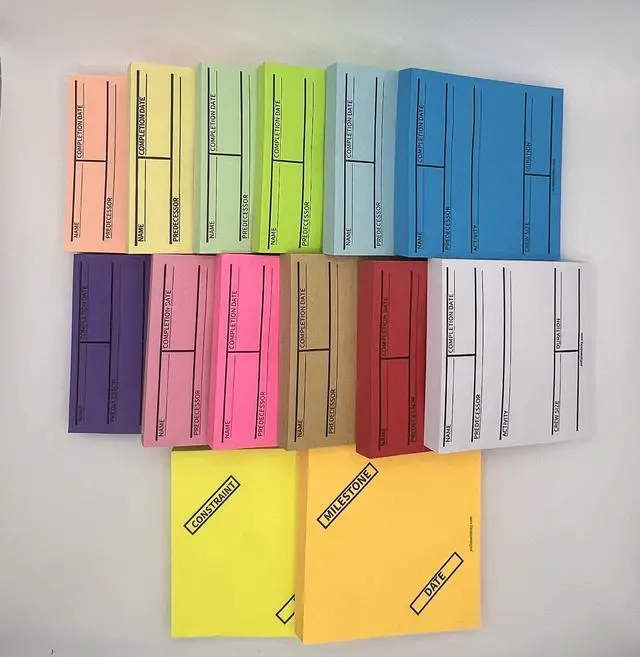 Alt view image 4 of 7 - Pull Planning Last Planner Lean Construction Multi-Color Sticky Note Pad Tags Trade Partners Subcontractors (26 Pads)