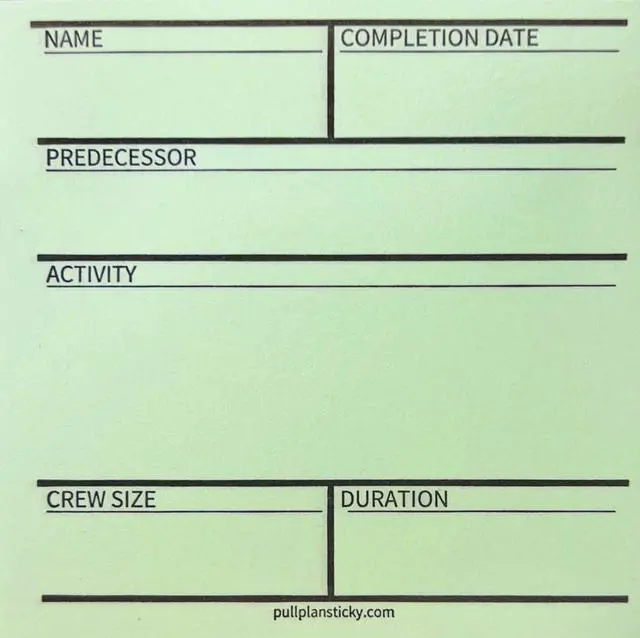Alt view image 5 of 7 - Pull Planning Last Planner Lean Construction Multi-Color Sticky Note Pad Tags Trade Partners Subcontractors (26 Pads)