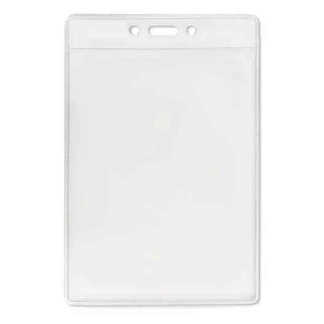 Alt view image 4 of 6 - Bulk 100 Pack - Clear Vertical Large Credential ID Badge Holders (3 1/2 x 5 1/4) with Premium Quality Bulldog Clip Lanyards for Special Events by (4x6 Outside) (Assorted Colors)