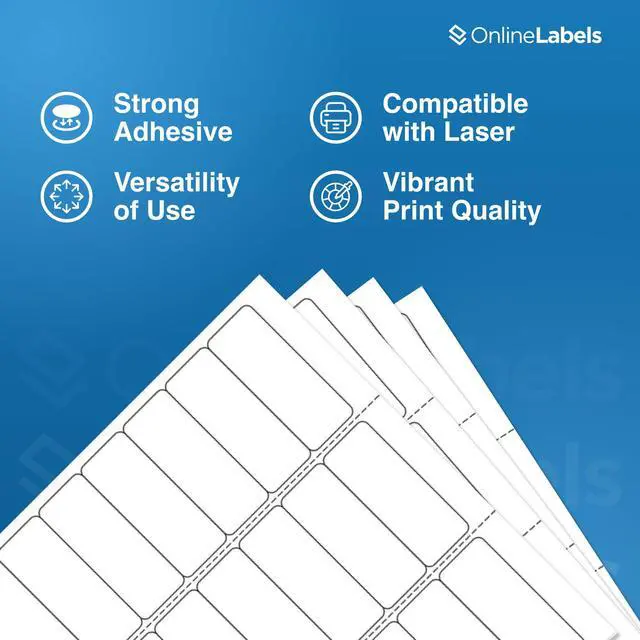 Alt view image 5 of 7 - 2.625 x 1 Waterproof Polyester Address Labels (Laser Printers Only) - Pack of 7,500 Labels, 250 Sheets - OnlineLabels