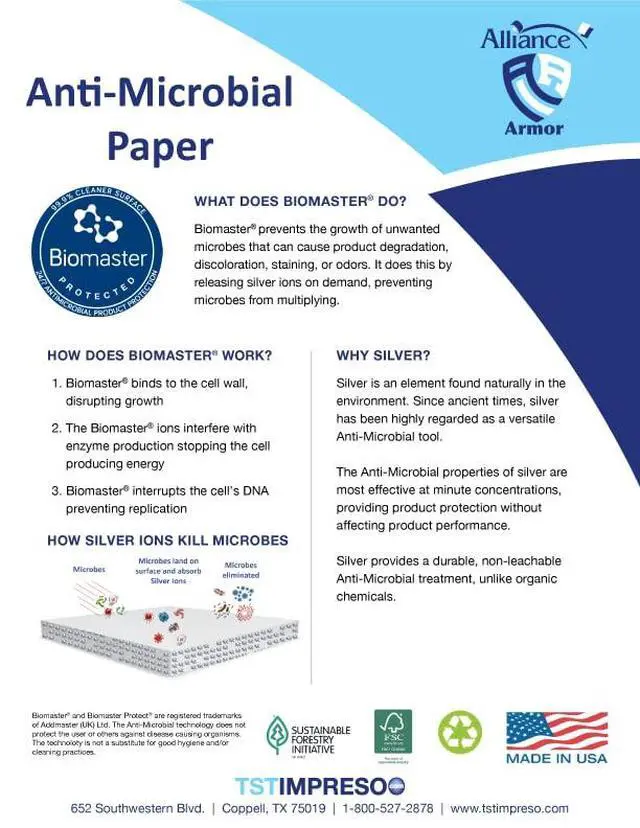 Alt view image 4 of 7 - Wide Format Paper 36" x 500' Antimicrobial Bond Engineering Rolls 20lb 92 Bright 2 Rolls