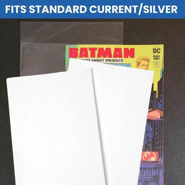 Alt view image 2 of 7 - Gemini Premium Comic Book Bags and Boards | Silver Size (7 1/8" x 10 1/2" Bags, 7" x 10 1/2" Boards) | 2-mil Polypropylene Bags, 24-pt Acid-Free (1000 Each)