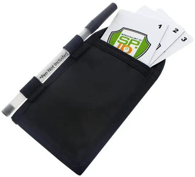 Alt view image 4 of 7 - Bulk 25 Pack - Heavy Duty Badge Wallet with Pen Loop Holder - Double Pocket Key Card Holder - Clear Front Display Window - Secure Back Pouch for Cards, Money & Flash Drive by (Black)