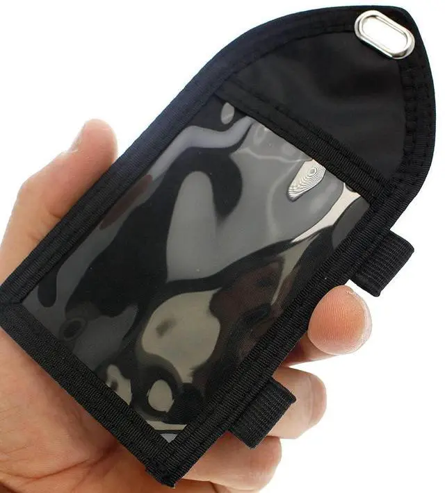 Alt view image 6 of 7 - Bulk 25 Pack - Heavy Duty Badge Wallet with Pen Loop Holder - Double Pocket Key Card Holder - Clear Front Display Window - Secure Back Pouch for Cards, Money & Flash Drive by (Black)