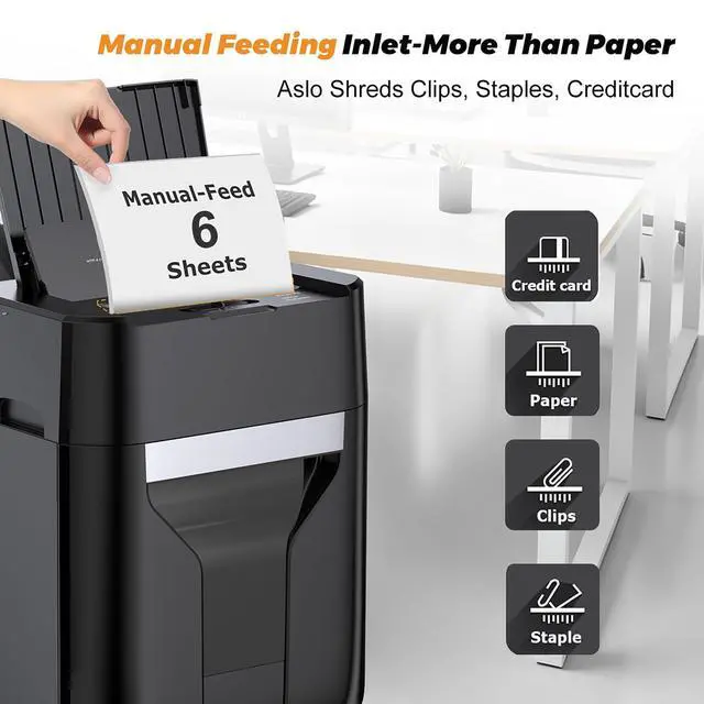 Alt view image 4 of 7 - 100-Sheet Auto Feed Paper Shredder with Wheels High-Capacity, Quiet, Cross-Cut for Home & Office, Secure Document Shredding