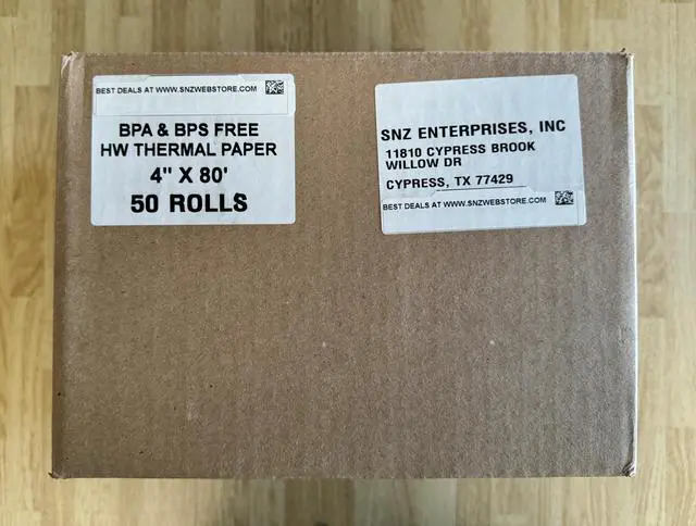 Alt view image 2 of 2 - 4" x 80' Heavy Thermal Paper for Zebra Printers (3/4" Core) - 50 Rolls | 50 Rolls