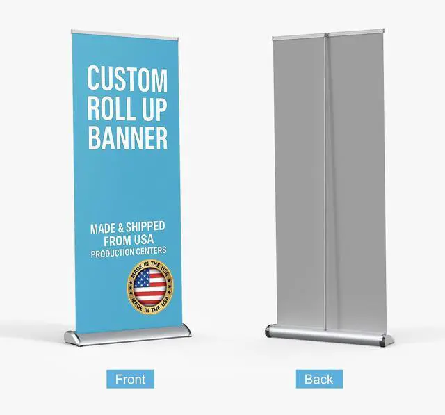 Alt view image 2 of 7 - Custom Retractable Banner Stand, Roll Up Banner with Your Logo/Text, Personalized Pull Up Display for Business, Trade Shows, Events 33x81 / 36x92 / 24x81 / 23x66 / Tabletop 11.5x17.5