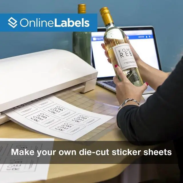 Alt view image 3 of 6 - 8.5 x 11 White Gloss Sticker Paper (Laser Printers Only) - 500 Sheets - Full Sheet Labels - OnlineLabels