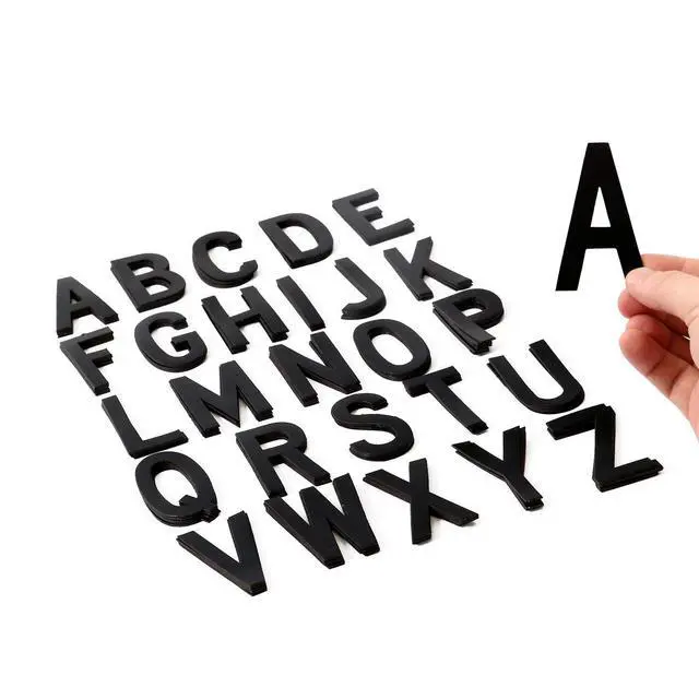 Main image of Letters A-Z Die-Cut Magnetic Letter Labels | 130 Labels/Kit, 3" Character Height, Made in USA